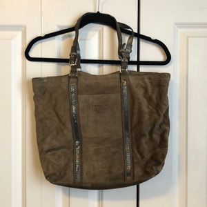 Suede Coach purse